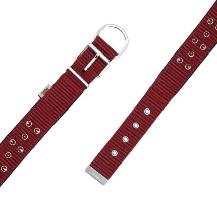 Doggie Konfor Dokuma Bol Çivili Boyun Tasması Kırmızı 4X47-55Cm