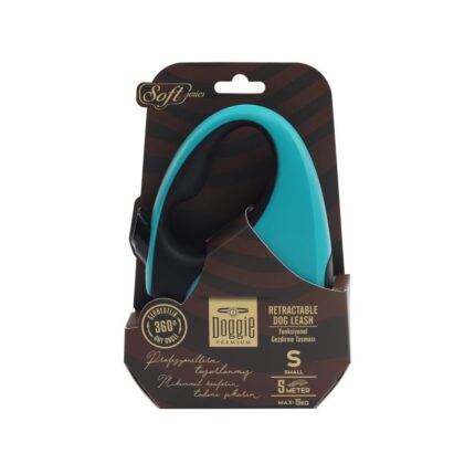 Doggie Otomatik Uzatma Tasması Soft Seri Mavi 15Kg/5Mt