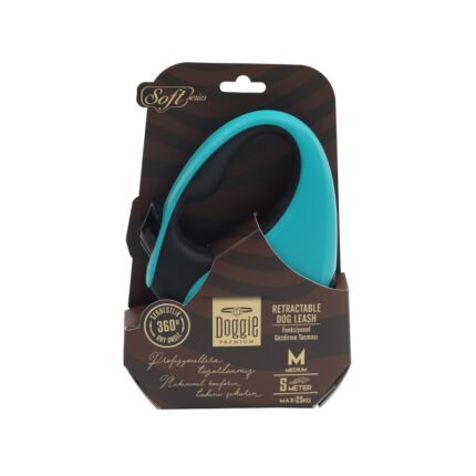 Doggie Otomatik Uzatma Tasması Soft Seri Mavi 25Kg/5Mt