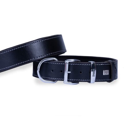 Doggie Konfor Deri Boyun Tasması Siyah 4X47-55Cm